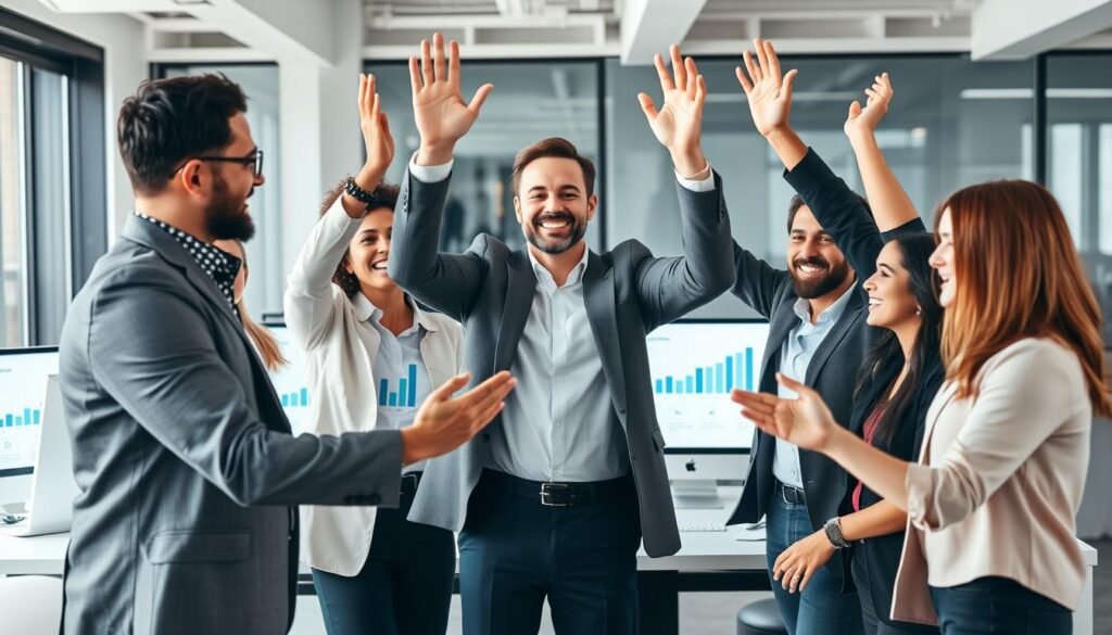 Equipo de trabajo motivado y productivo gracias a un liderazgo empresarial efectivo Equipo de trabajo motivado y productivo gracias a un liderazgo empresarial efectivo