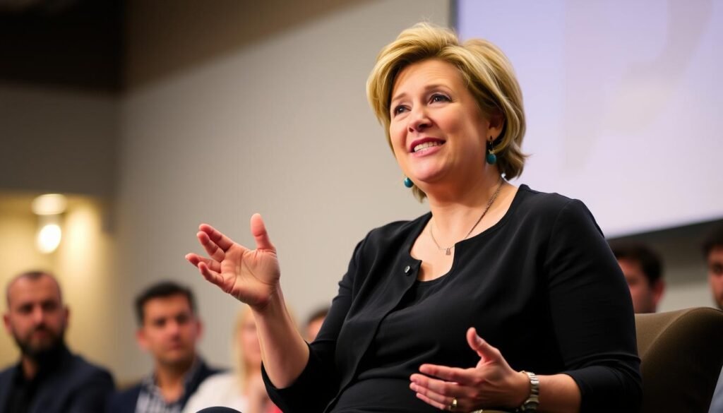 Brené Brown hablando sobre vulnerabilidad y desarrollo personal Brené Brown hablando sobre vulnerabilidad y desarrollo personal