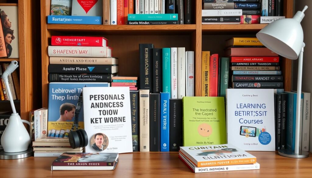 Colección de recursos de desarrollo personal: libros, podcasts y cursos Colección de recursos de desarrollo personal: libros, podcasts y cursos