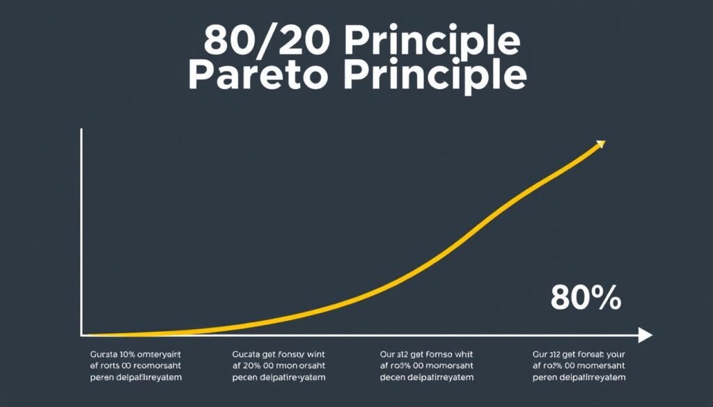 Gráfico ilustrando el principio 80/20 aplicado a la consecución de objetivos en poco tiempo Gráfico ilustrando el principio 80/20 aplicado a la consecución de objetivos en poco tiempo