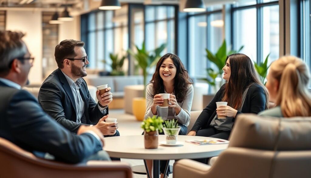 Líder promoviendo el equilibrio entre resultados y bienestar en su equipo Líder promoviendo el equilibrio entre resultados y bienestar en su equipo