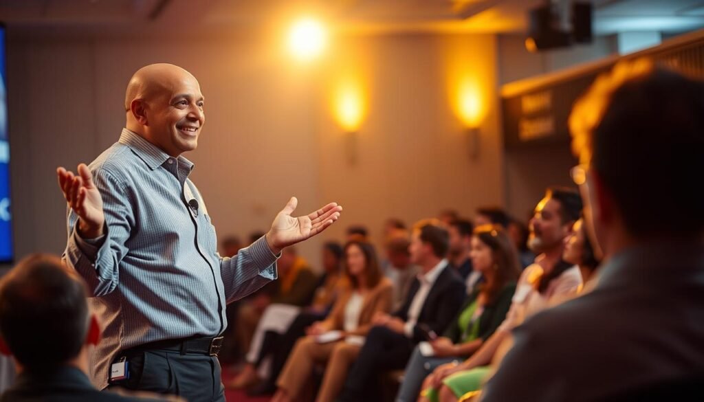 Robin Sharma compartiendo principios de liderazgo y desarrollo personal Robin Sharma compartiendo principios de liderazgo y desarrollo personal